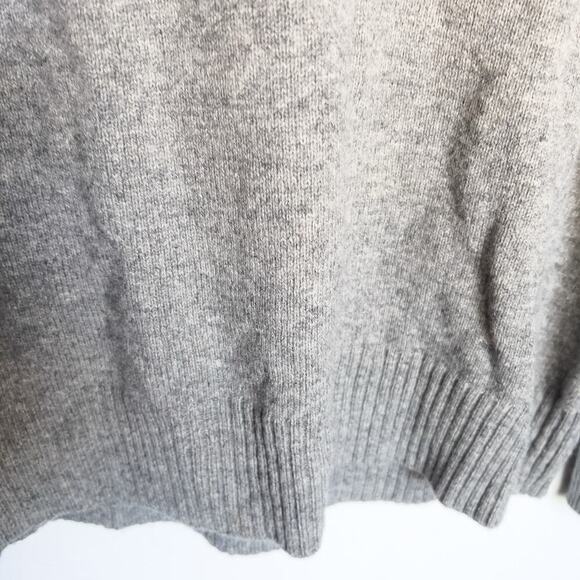 J.Crew Sweater Mens XL Merino Wool Blend Shawl Collar Gray Button Long Sleeve - Picture 5 of 7